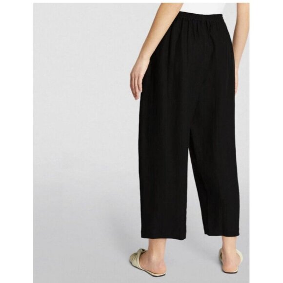 eskandar Pants - Eskandar 3 Linen Capris Cropped Japanese Pants 36 x 25 Inseam Black